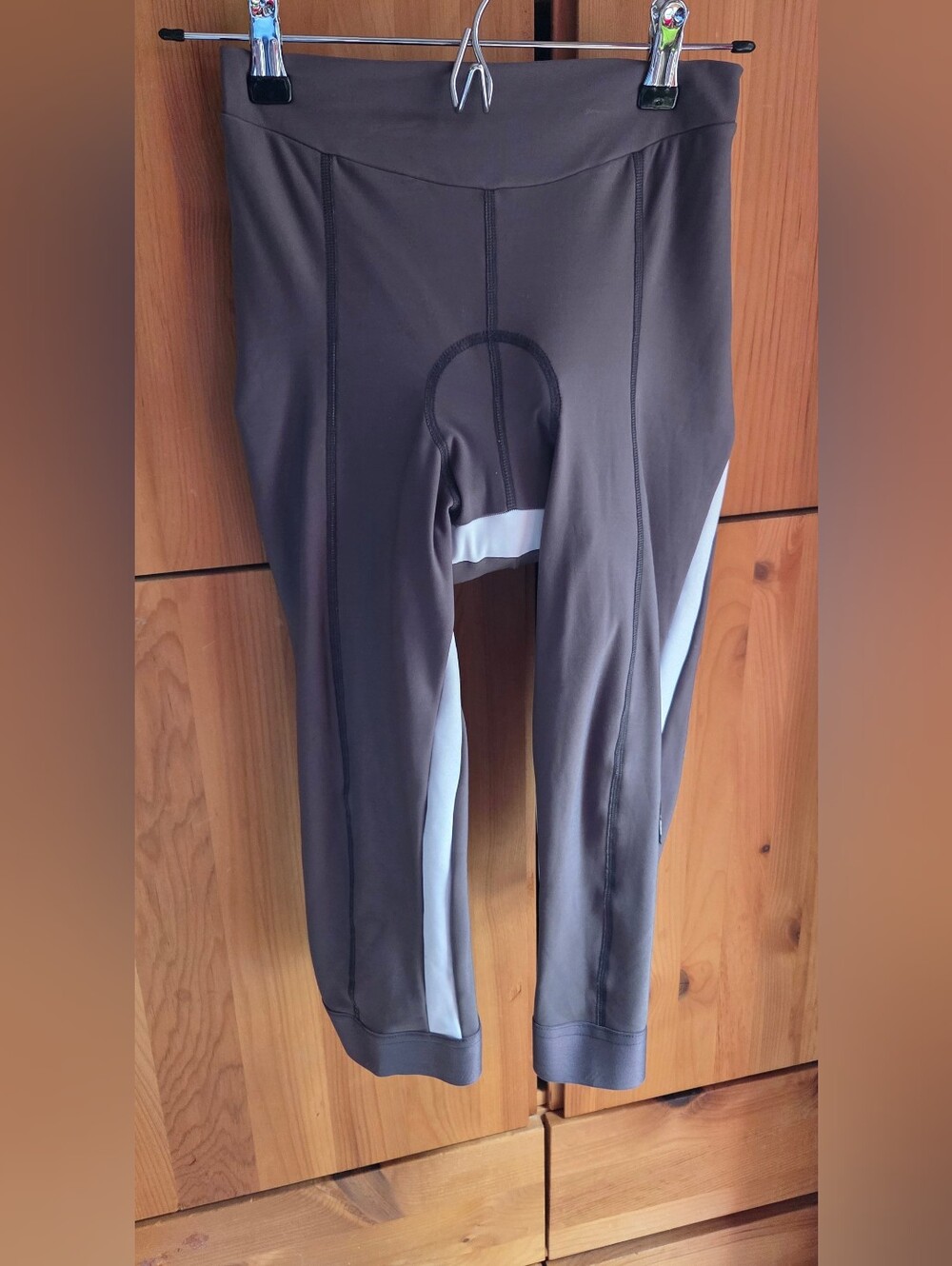 Maloja Women's Grey Capri Length Padded Cycling Tights Size Medium